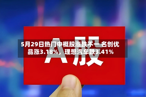 5月29日热门中概股涨跌不一 名创优品涨3.18%	，理想汽车跌3.41%-第3张图片