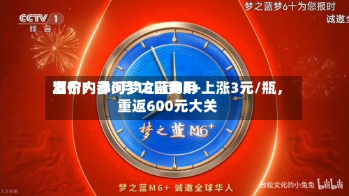 酒价内参6月16日费用发布：洋河梦之蓝M6+上涨3元/瓶	，重返600元大关-第2张图片