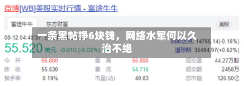 一条黑帖挣6块钱	，网络水军何以久治不绝-第2张图片