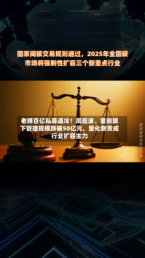 老牌百亿私募遇冷！周应波、童驯旗下管理规模跌破50亿元，量化新贵成行业扩容主力