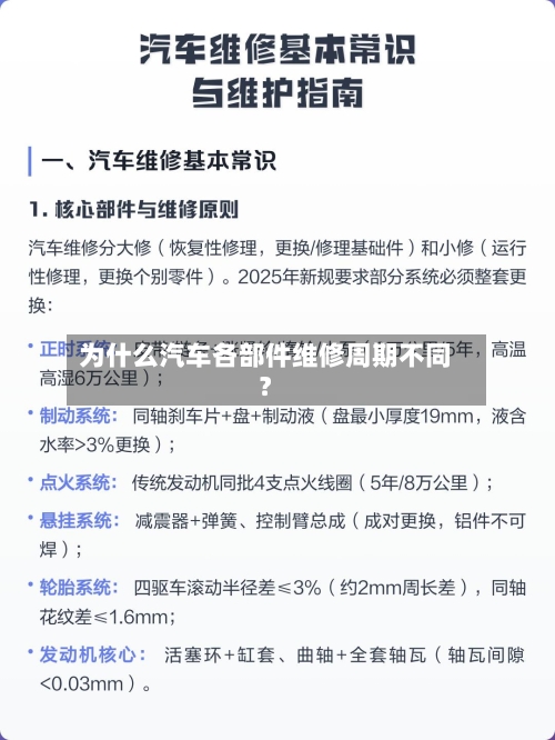 为什么汽车各部件维修周期不同？-第3张图片
