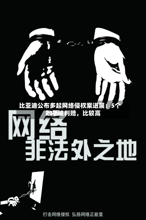 比亚迪公布多起网络侵权案进展：5个账号被判赔，比较高21万-第2张图片