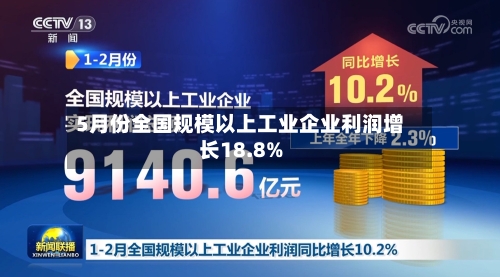 5月份全国规模以上工业企业利润增长18.8%