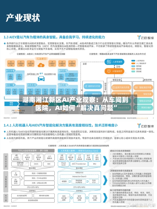 湖南湘江新区AI产业观察：从车间到医院	，AI如何“解决真问题	”-第1张图片