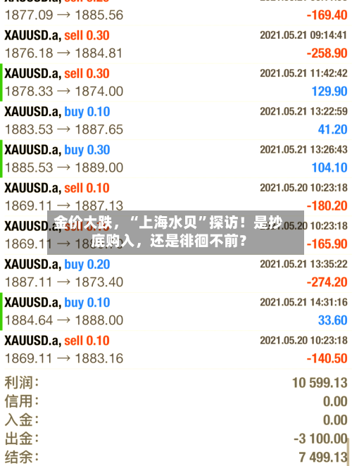 金价大跌，“上海水贝”探访！是抄底购入	，还是徘徊不前？-第2张图片