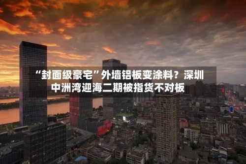 “封面级豪宅”外墙铝板变涂料？深圳中洲湾迎海二期被指货不对板-第3张图片