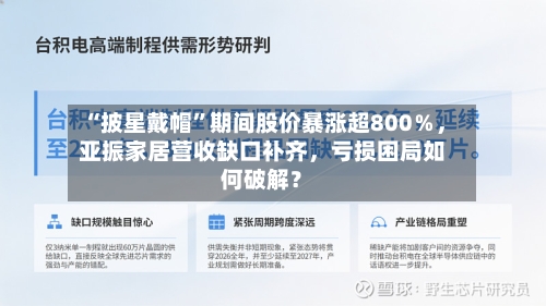 “披星戴帽”期间股价暴涨超800％，亚振家居营收缺口补齐，亏损困局如何破解？-第3张图片