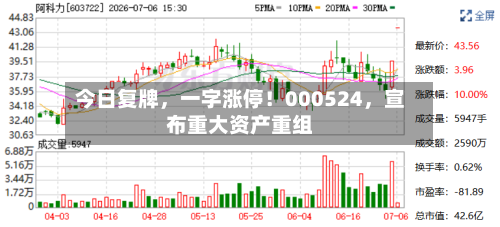 今日复牌，一字涨停！000524，宣布重大资产重组-第2张图片