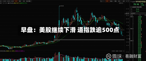 早盘:美股继续下滑 道指跌逾500点
