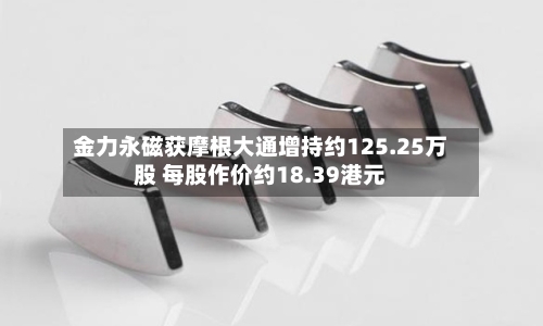 金力永磁获摩根大通增持约125.25万股 每股作价约18.39港元