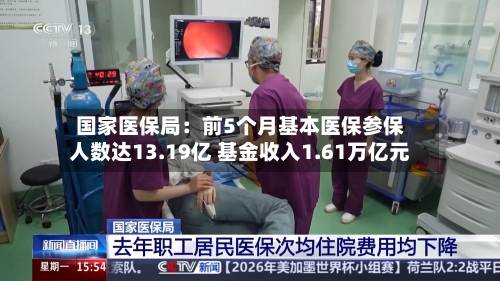 国家医保局:前5个月基本医保参保人数达13.19亿 基金收入1.61万亿元