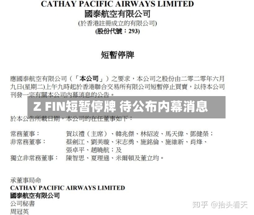 Z FIN短暂停牌 待公布内幕消息-第2张图片